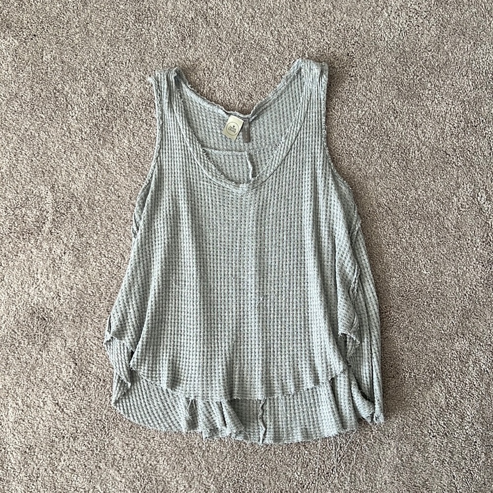 Distressed Grey Tank
